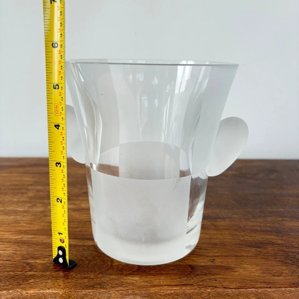 Nautica Glassware Frost Block Clear Small Ice Bucket